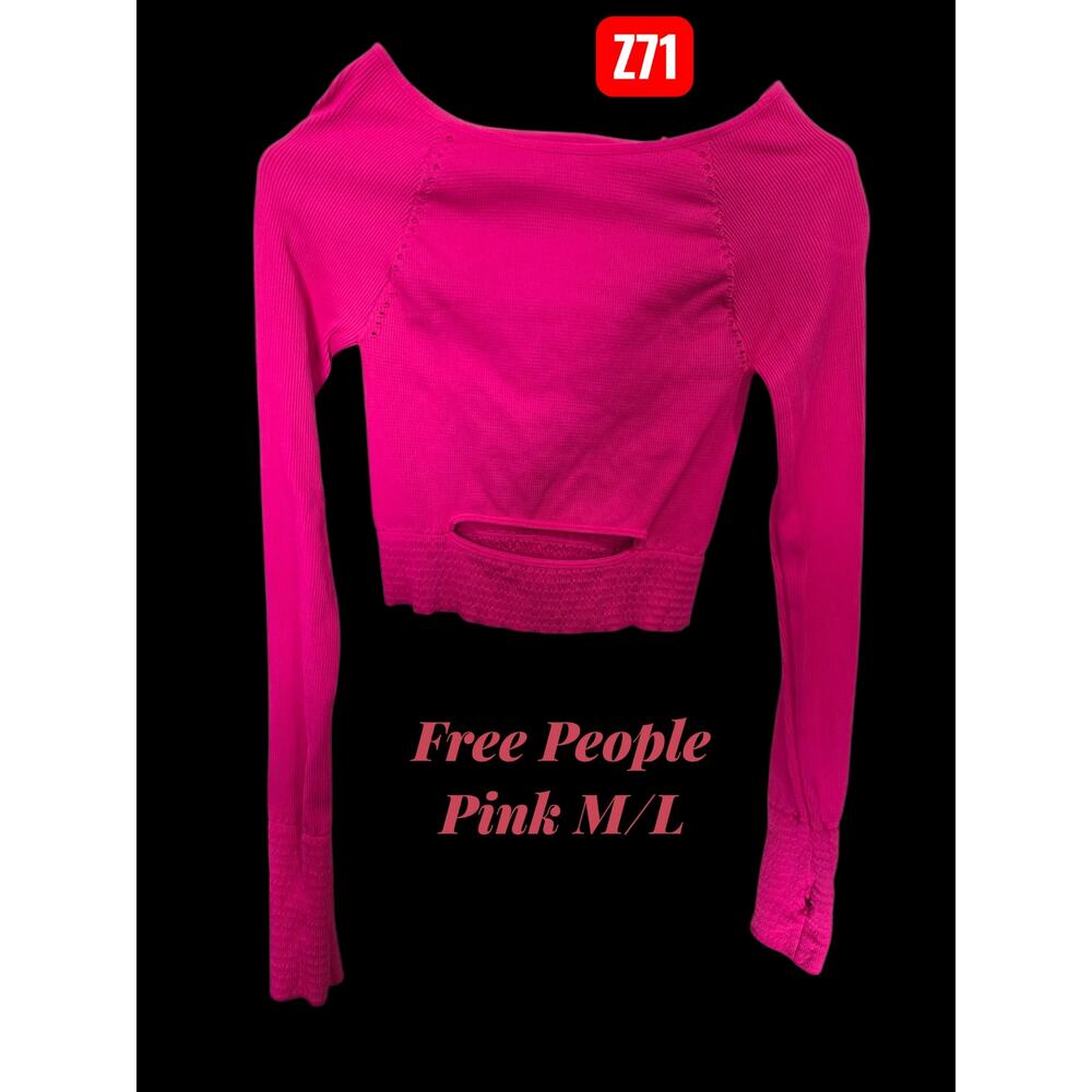 Z71 * Free People crop top cut out Shirt
Hot pink
M/L